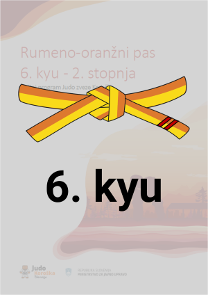 6. kyu - 2. stopnja - Rumeno-oranžni pas