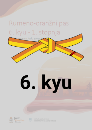 6. kyu - 1. stopnja - Rumeno-oranžni pas